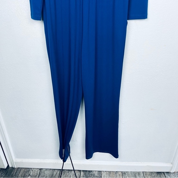 H by Halston size s blue stretchy jumpsuit - Picture 8 of 9